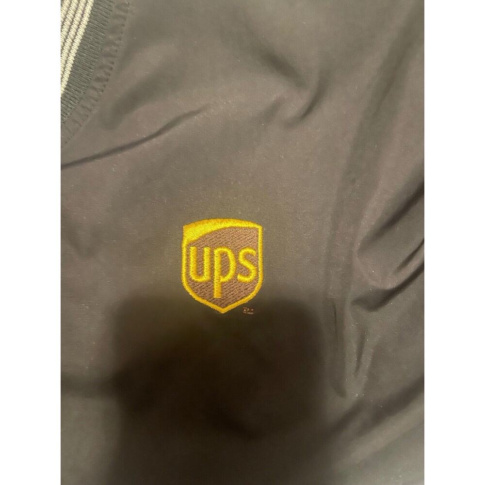 Lands End UPS Logo Mens Pullover Work Jacket Size Large Lined Windbreaker - Picture 3 of 11